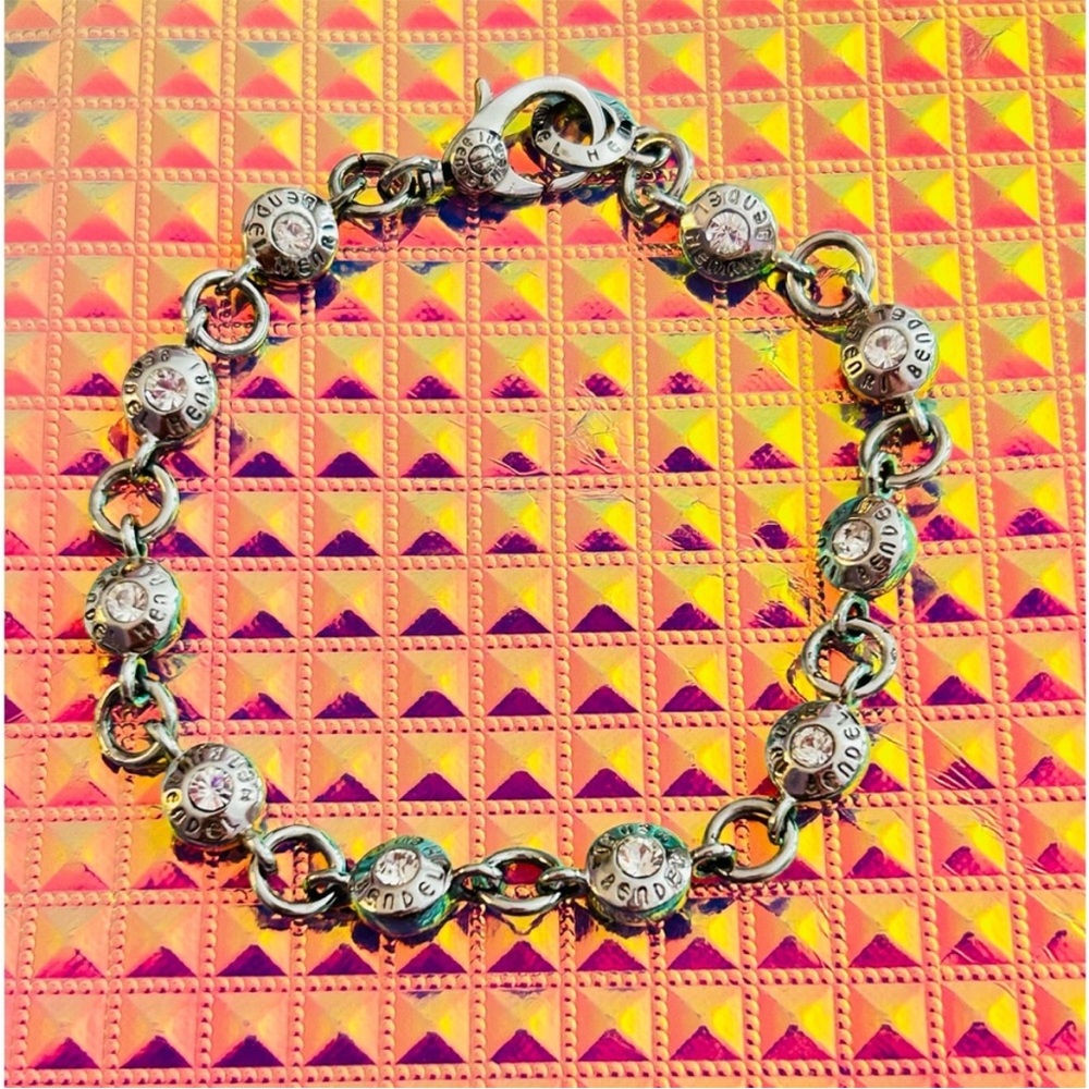 NWOT RARE Henri Bendel Silver Tone Tennis Bracelet - Picture 2 of 10